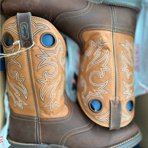 Durango Brown and Tan Cowboy Boots - Picture 1 of 5